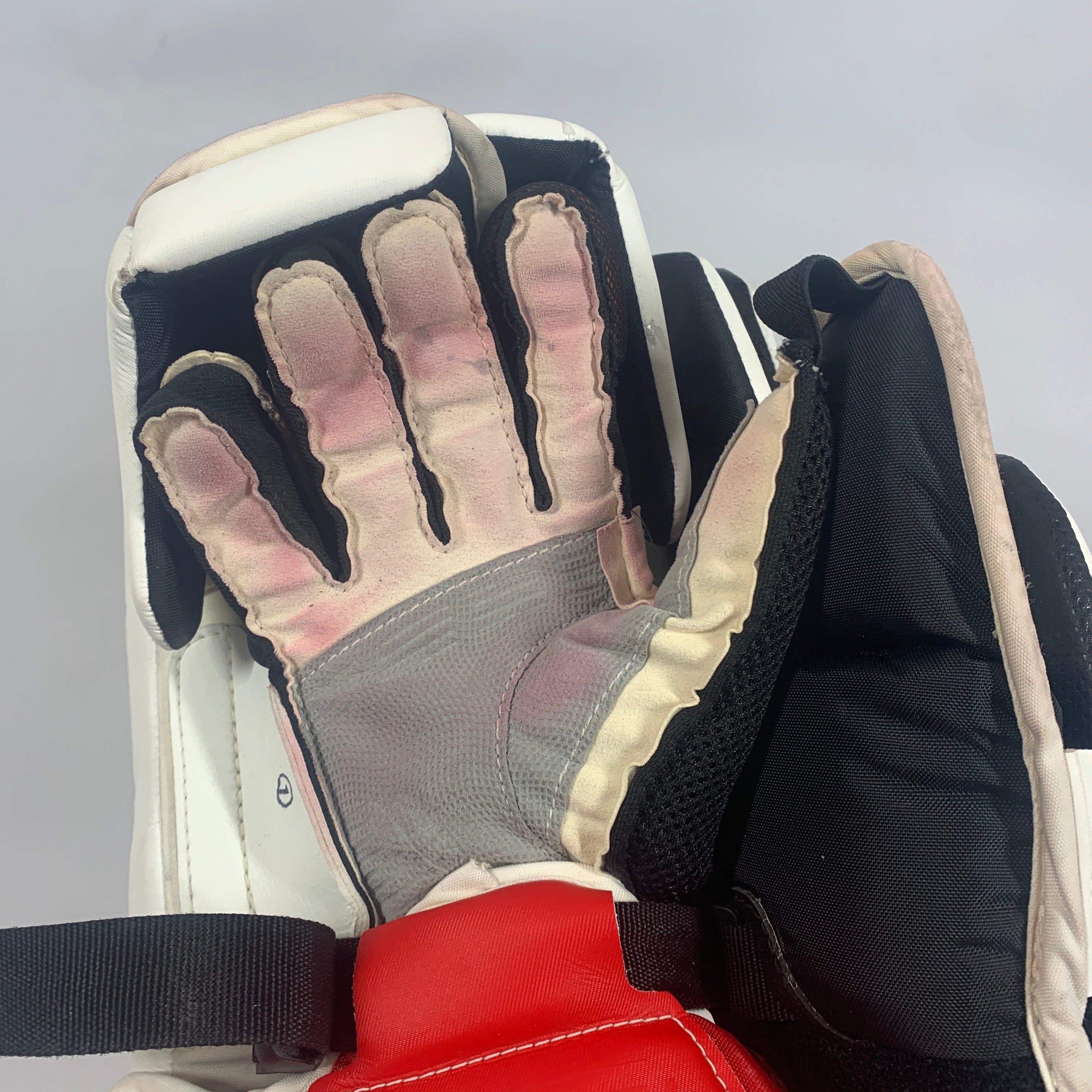 CCM Extreme Flex 6 - Bloqueur de gardien de but NHL Pro Stock d'occasion (rouge/jaune)